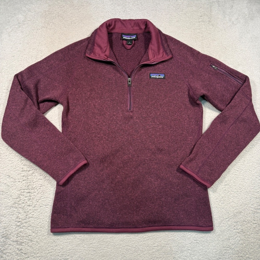 Patagonia Better Sweater Pullover Womens S Berry Fig 1/4 Zip Fleece